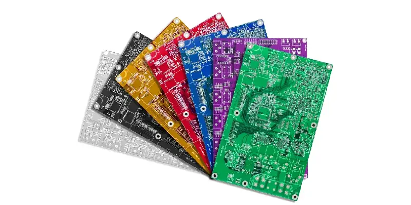 PCB roxo e outros PCBs coloridos