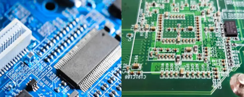 ¿Cuál es la diferencia entre la placa de circuito negra y verde??